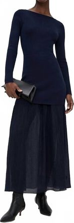 Line & Dot Womens Gemma Long Dress In Navy