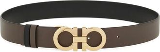 Ferragamo Gancini reversible belt - women - Calf Leather - 100 - Brown