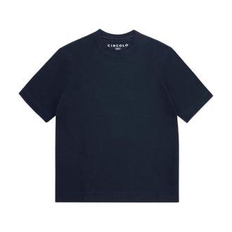 Circolo 1901 T-Shirts, male, Blue, Size: 2XL Piquet T-Shirt