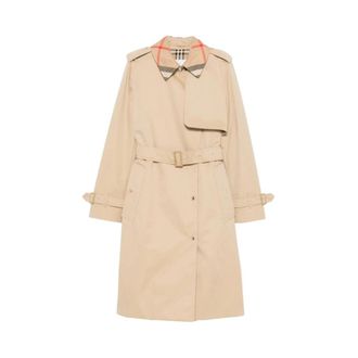 Burberry Trench Coats, female, Beige, Size: 2XS Rainwear Burberry