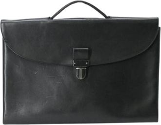 Bottega Veneta Pre-owned Briefcase - Heren - Vintage Handtas - Zwart - ONE Size - Leer - Vintage