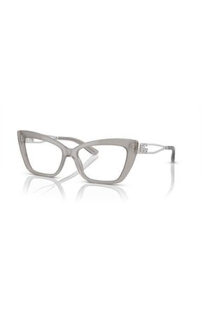 Dolce & Gabbana 55mm Cat Eye optical glasses in Grey at Nordstrom
