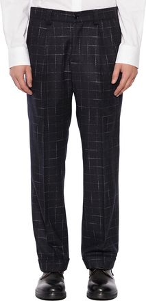 Daniele Alessandrini Mens Wool Pants - Dark Blue - Size EU 48 (Mens)
