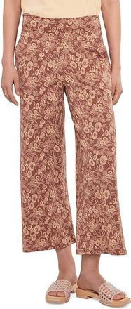 Toad&Co Chaka Wide Leg Crop Pants Womens Clothing Copper Print : LG (US 12-14) 25, Tencel/Spandex/Lyocell