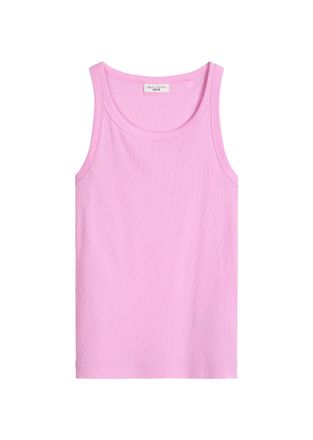Marc O'Polo Denim Tanktop MARC OPOLO DENIM, Damen, Gr. XL, pale bubblegum, Jersey, Obermaterial: 96% Baumwolle, 4% Elasthan, slim fit normal, Rundhals, Tops Tanktop, sl
