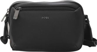 HUGO BOSS Jace EW Crossbody - Heren - Schoudertassen - Zwart - ONE Size - Leer - Tassen