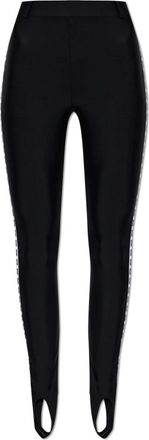 Moschino Broeken, Dames, Zwart, M, Leggings met Zijstrepen