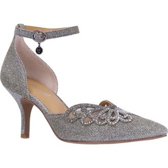 J. Rene&eacute; Isabetta Pointed Toe Pump in Pewter at Nordstrom Rack, Size 8.5