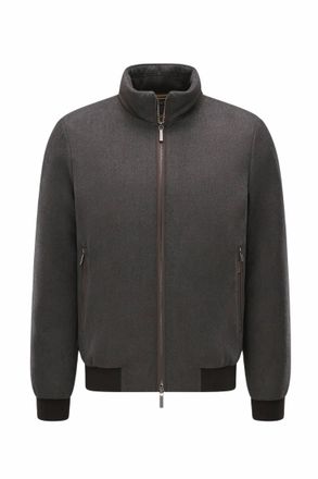 Moorer Mens Stand Collar Quilted Jacket In Visone
