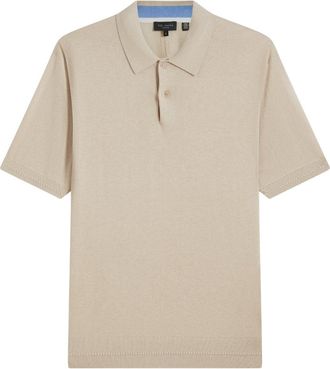 Ted Baker Nickk Gebreide Poloshirt In Taupe