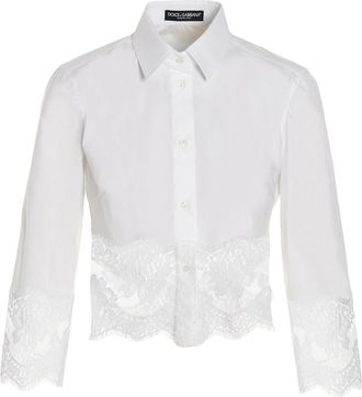 Dolce & Gabbana White Lace Shirt