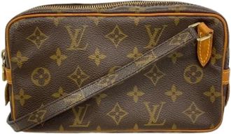 Louis Vuitton Pre-owned Cross Body Bags, female, Brown, Size: ONE SIZE Pre-owned Vintage Canvas Shoulder Bag