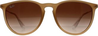 Ray-Ban RB4171 Erika 681413 gepolijst rubber beige gradiënt bruin zonnebril