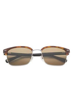 Ted Baker 55mm Polarized Rectangular Sunglasses in Tortoise at Nordstrom Rack