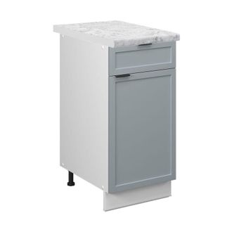 Vicco Mueble Bajo De Cocina Fame-line, Azul Claro-gris, 40 Cm, Et M&aacute;rmol