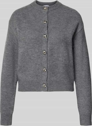 Mango Cardigan mit Rundhalsausschnitt Modell FELIPE in Mittelgrau, Gr&ouml;&szlig;e XL