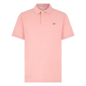 GANT Polo Shirts, male, Pink, Size: XL Shield Piqu&eacute; Polo