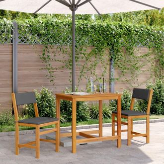vidaXL Juego De Balc&oacute;n Con Cojines 3 Piezas Madera Maciza De Acacia Vidaxl