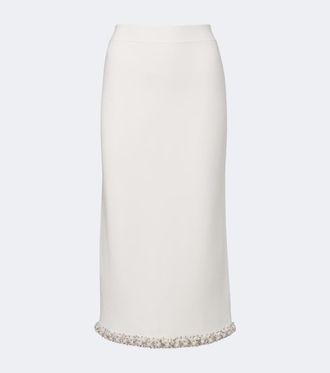 SIMKHAI Falda midi Idina de punto adornada
