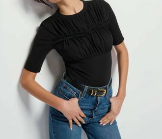 Nation Ltd Lilia Short Sleeve Tee In Jet Black