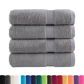 Berkfield Home Premium Bath Towels SOLUND 4pcs Grey 100x150cm 600gsm