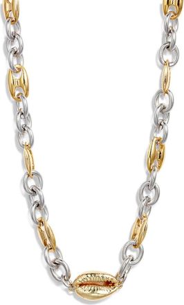 Vidakush Duotone Cowry Choker Necklace in Gold/Silver at Nordstrom, Size 14