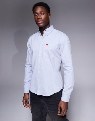 HUGO BOSS HUGO Red Evito slim fit shirt in blue