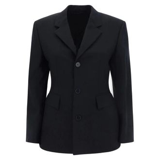 Balenciaga Dames, Jassen, Zwart, Maat: S Wol