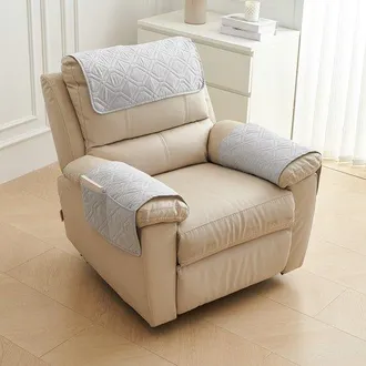 OEM Funda De 3 Piezas Para Reposabrazos De Sof&aacute;, Antideslizante, Sof&aacute; (chaise Longue De 1 Plaza, Juego De 3 Piezas), 8 Texturas, Blanco Roto