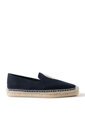 Christian Louboutin Nanou Logo-Appliquéd Canvas Espadrilles