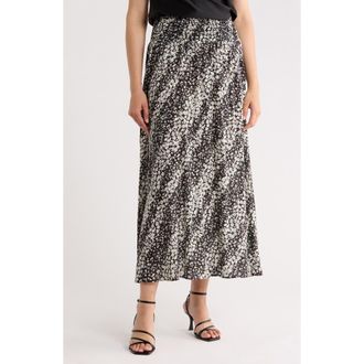 Renee C Smocked Waist Midi Skirt in Black at Nordstrom Rack, Size X-Small