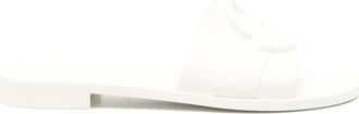 Moncler White Slip On Sandals