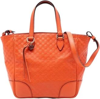 Gucci Pre-owned Handbags, female, Orange, Size: ONE SIZE Pre-owned The Bree