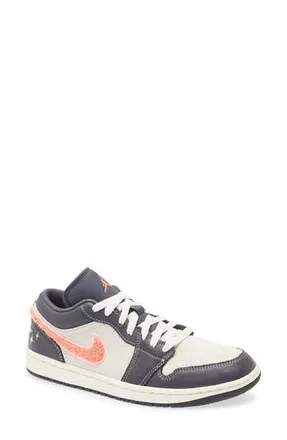 Nike Jordan Air Jordan 1 Low Basketball Sneaker in Light Graphite/Sail/Punch at Nordstrom Rack, Size 8