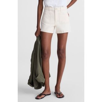 Madewell The Emmy Patch Pocket High Waist Denim Shorts in Vintage Canvas at Nordstrom, Size 27