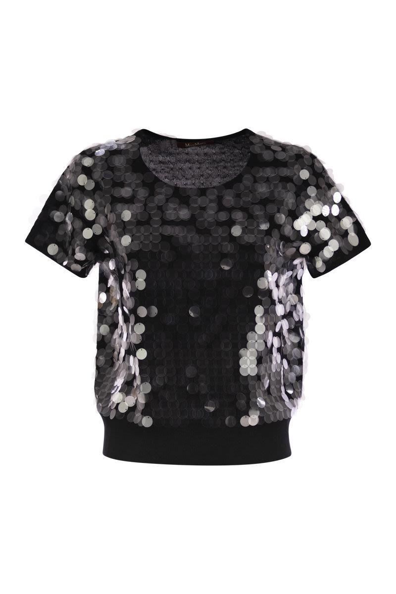 Tシャツ・カットソー Max Mara Studio SAIO - Wool sweater with sequins Max Mara Saio - Wool Sweater With Sequins from $317.00 - on