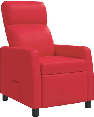 vidaXL Recliner Rojo Cuero Sint&eacute;tico Vidaxl