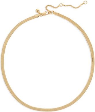 Madewell Herringbone Chain Necklace in Vintage Gold at Nordstrom