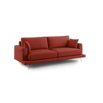 Divani.Store Dorian Sof&aacute; Moderno De Tela Suave Y Antimanchas 178 Cm Rojo