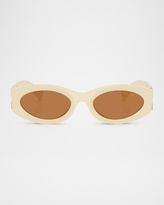 Miu Miu 0MU 11WS Acetate Oval Sunglasses