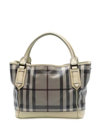 Burberry 2000-2017 Smoked Check Coated Canvas handbag - Brown