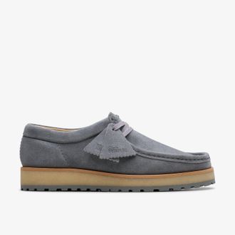 Clarks Mens Walla Scout Lo Grey Suede Shoes - Size UK 10.5