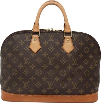 Louis Vuitton Alma Handbag Monogram Canvas Brown Canvas Handbag (Pre-Owned)