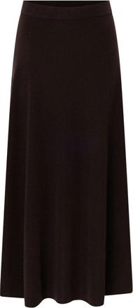 Windsor Fijngebreide Midirok - Dames - Maxi Rokken - Bruin - 2XL - Wol - Rokken