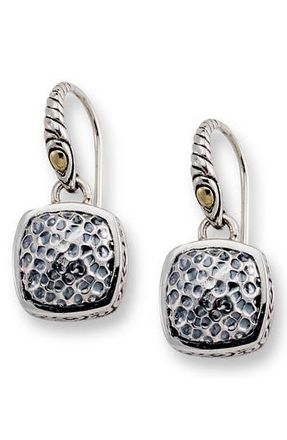 Samuel B. 18k Gold & Sterling Silver Two-Tone Drop Earring in Silver And Gold at Nordstrom Rack