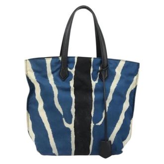 Fendi Pre-owned Vintage Tote Bag - Dames - Vintage Shopper - Blauw - ONE Size - Nylon - Vintage