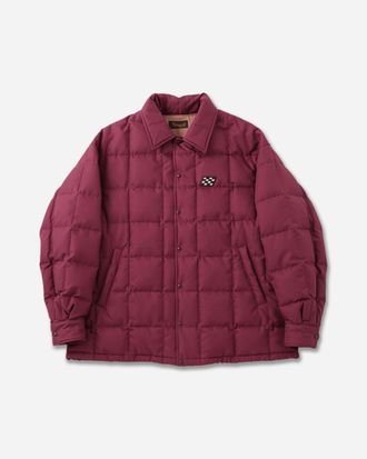 Visvim Men s Coach Down Quilted Jacket Burgundy