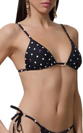 AFRM Capri Triangle Bikini Top in Cherry Dots at Nordstrom, Size X-Large