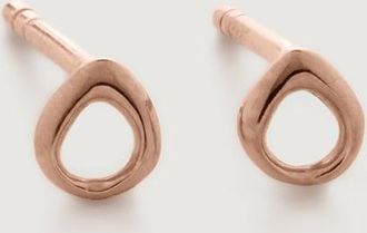 Monica Vinader Rose Gold Nura Reef Open Stud Earrings