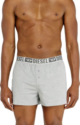 Diesel Two-pack boxer shorts in stretch cotton - Boxer briefs - Man - Grey